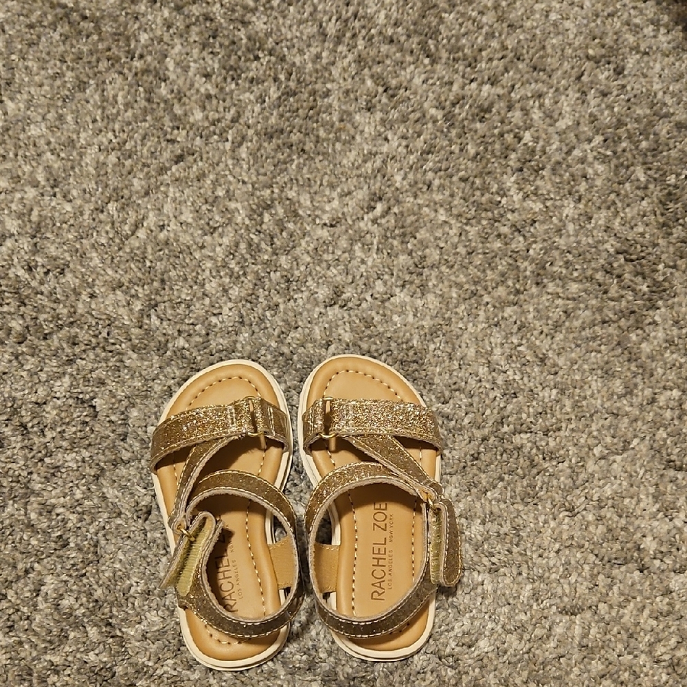 Rachel Zoe Glittery Gold Kids Sandals